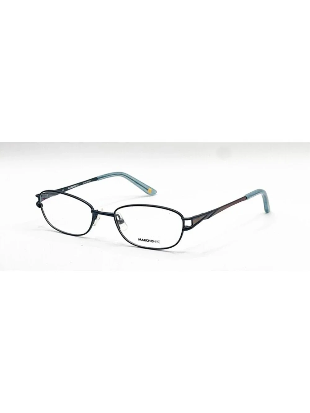 Marchon Nyc Delancey 320 Matte Turquoise Authentic Eyeglasses 49-17-135